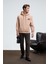 LELAND Erkek Kapüşonlu Kanguru Cepli Önü Baskılı Regular Fit Vizon Sweatshirt 2