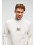 IRVING Erkek Yuvarlak Yaka Göğsü Ve Önü Regular Fit Ekru Sweatshirt 3