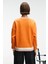 VALLUNE Kadın Kontrast Triko Etek Ucu Manşet Ve Yakalı Nakış Crop Turuncu Sweatshirt 6