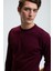 VAREX Erkek Yuvarlak Yaka Basic Slim Fit Triko Bordo Kazak 6
