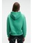 SLOPANE Kadın Rahat Kesim Kapüşonlu Baskılı Yeşil Sweatshirt 5