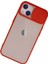 Bfs iPhone 13 Kılıf Palm Buzlu Kamera Sürgülü Silikon - Kırmızı 3