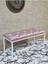 Beyaz Boyalı - L - Ayaklı 100 cm x 38 cm Oturak - Bench - Makyaj Taburesi - Makyaj Oturak Pembe Renk 100 x 40 Boyut/ebat 1