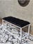 Beyaz Boyalı Diktörtgen 100 cm x 40 cm Oturak Puf - Bench - Makyaj Oturağı - Oturak Siyah Renk 100 x 40 Boyut/ebat 4