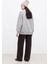 Bisiklet Yaka Oversize Baskılı Gri Kadın Sweatshirt 25K0013K1 3