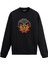 Boynuzlu Kurukafa Etnik Yaprak Tasarım Baskılı Unisex Sweatshirt 1