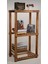 3 Katlı Dekoratif Ahşap Banyo Rafı Ayakkabılık Saksılık Mutfak Düzenleyici Raf 45X30X90 1
