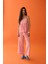 Bol Paça Çizgili Pembe Kadın Pantolon PNT00531 1