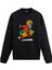 Kaykaycı Iskelet Tasarım Baskılı Unisex Sweatshirt 1