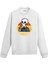 Retro Içecekli Kurukafa Tasarım Baskılı Unisex Sweatshirt 1
