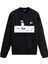 Ay Yüzeyinde Hoverboard Süren Astronot Uzay Tasarım Baskılı Unisex Sweatshirt 1
