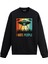 Uzay Gemili ve Yazılı Uzay Tasarım Baskılı Unisex Sweatshirt 1