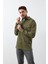 Erkek Oversize Jean Gömlek Haki 12