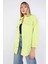 Kadın Oversize Jean Gömlek Neon Yeşil 14