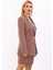 Erkek Yaka Kuruvaze Blazer Ceket-Kahve 4
