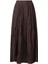 Kadın Kahverengi Beli Lastikli Midi Etek 1