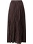 Kadın Kahverengi Beli Lastikli Midi Etek 2