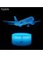 Uçak 3D Gece Işık USB Plug-In Touch Odası Dekor Dekor Başucu Gece Işığı Çocuk Doğum Günü Çocuklar Için Noel Hediyeleri Erkek Yayılan Renk: Çatlak Taban/renk: 16 Renk Uzaktan (Yurt Dışından) 1