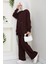 Aris Oysho Tunik Pantolon Ikili Takım 1611 - Acı Kahve 4