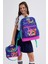 Kids 23732 Mor Pembe Kedi Desenli 3’lü Okul Çanta Seti 2