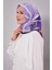 Mor Soyut Desen Soft Eşarp 2