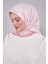 Pembe Kenar Bordürlü Twill Ipek Eşarp 2