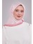 Pembe Kenar Bordürlü Twill Ipek Eşarp 3