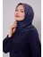 Lacivert Leopar Desen Soft Eşarp 2
