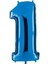 1 Rakamı Mavi Folyo Balon 16 Inch 40 cm 1