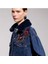 Missemramiss 4909 Kürklü Işlemeli Denim Ceket 6