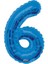 6 Rakamı Mavi Folyo Balon 16 Inch 40 cm 1