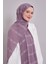 Mor Kendinden Çizgili Dream Şal 2