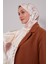 Krem Çiçek Desen Twill Şal 2
