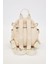 Krem Taş Charm Detaylı Omuz Çantası 4