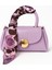 Fular Hediyeli Mini Kadın Lila El ve Omuz Çantası 2