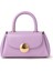 Fular Hediyeli Mini Kadın Lila El ve Omuz Çantası 3