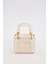 Krem Kabartma Desenli El Çantası 4