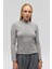 Serina Balıkçı Yaka Gri Ince Triko 4