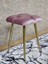 Kare Gold Kaplama Konik Ayaklı Tabure - Oturak - Bar Taburesi - Ayaklı Tabure Pembe Renk 33 x 48 Boyut/ebat 1
