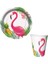 Flamingo Temalı Doğum Günü Tabak - 8’li Plastik Parti Tabak Seti 4