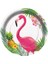 Flamingo Temalı Doğum Günü Tabak - 8’li Plastik Parti Tabak Seti 5