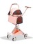 Wizard Eurodog Katlanabilir Köpek Arabası Pembe 83X48,5X110 cm 1