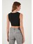 Slim Fit Kalp Yaka Düğmeli Kalın Askılı Crop Yelek Bayan Yelek 5865497 7