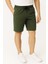 Erkek Haki Şort Düz Desenle Çift Cepli Regular Fit Günlük Kullanım İçin 1