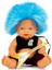 Punkçı Bebek Figürü 25 cm - Mavi Saçlı (Lisinya) 1