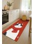 Sevimli Kedi Motifli Kırmızı Çocuk Halısı, Oyun Odası Için Yumuşak ve Dekoratif 8