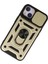 Bfs iPhone 14 Kılıf Pars Lens Yüzüklü Silikon - Gold 3