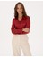 Kadın Bordo Regular Fit Uzun Kollu Gömlek 50319346-VR014 3