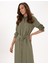 Kadın Haki Comfort Fit Dokuma Elbise 50318233-VR027 2