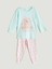 Yeni Sezon Bisiklet Yaka Baskılı Kız Çocuk Pijama Takımı 4